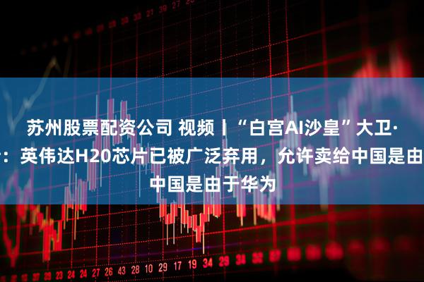 苏州股票配资公司 视频丨“白宫AI沙皇”大卫·萨克斯：英伟达H20芯片已被广泛弃用，允许卖给中国是由于华为